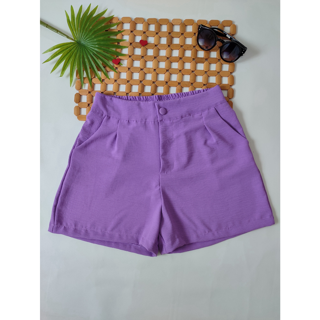 YWX MODAS    short duna basico com bolso  e elastico traseiro com forro   sht-7