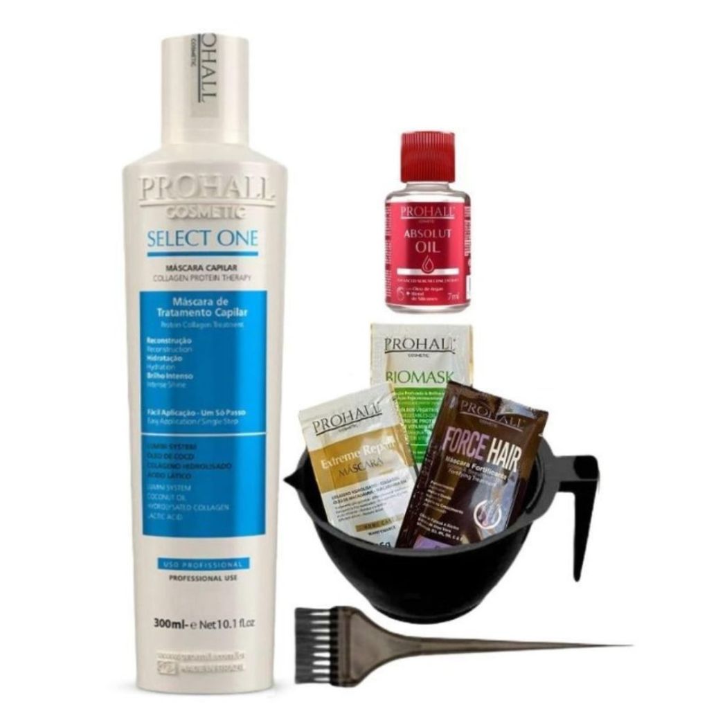 prohall select one 1L litro/300ml progressiva orgânic
