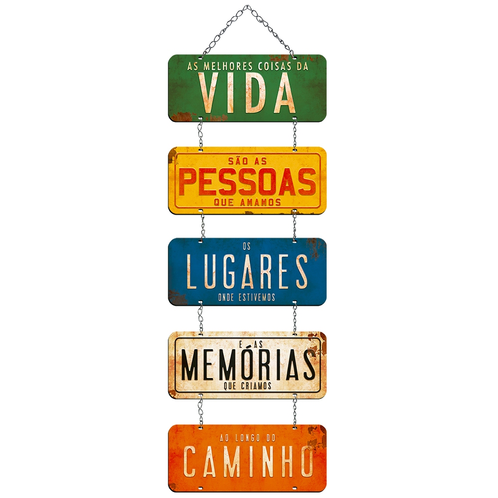 Placa Decorativa em MDF Adesivada - As Melhores Coisas da Vida em Oferta na Shopee