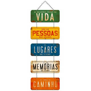 Placa Decorativa em MDF Adesivada - As Melhores Coisas da Vida em Oferta na Shopee