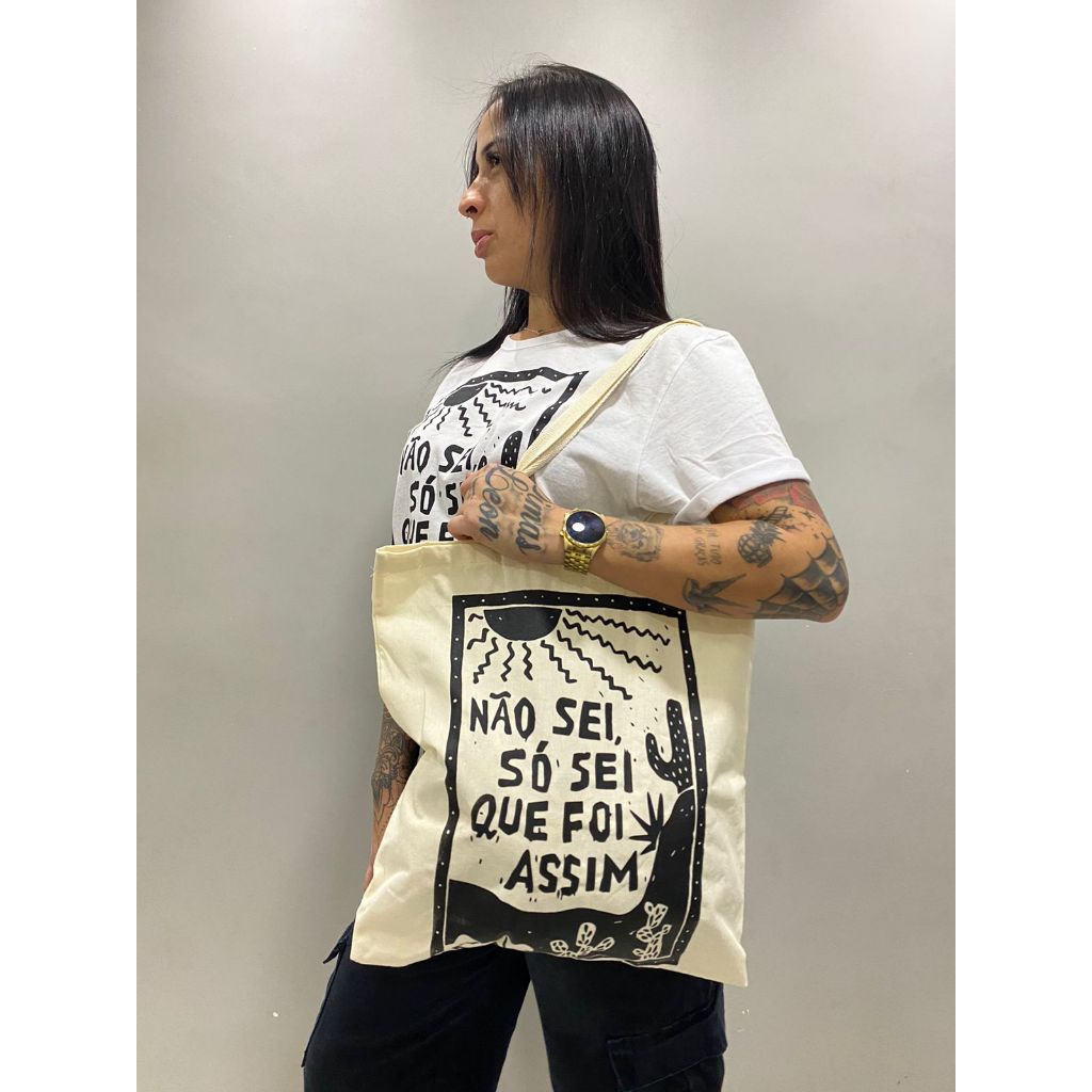 ecobag não sei só sei que foi assim sacola ecológica,escola,faculdade, curso,personalizado,brinde,praia,moda,brinde,