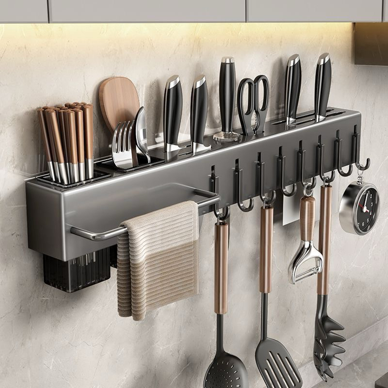 Suporte Para Armazenamento De Facas Ganchos Talheres Utensílios De Cozinha De Ferro