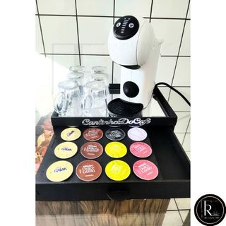 Bandeja Porta Cápsulas Espelhada ou Sem / DOLCE GUSTO  TRÊS CORAÇÕES + Cantinho do Café e Quadros
