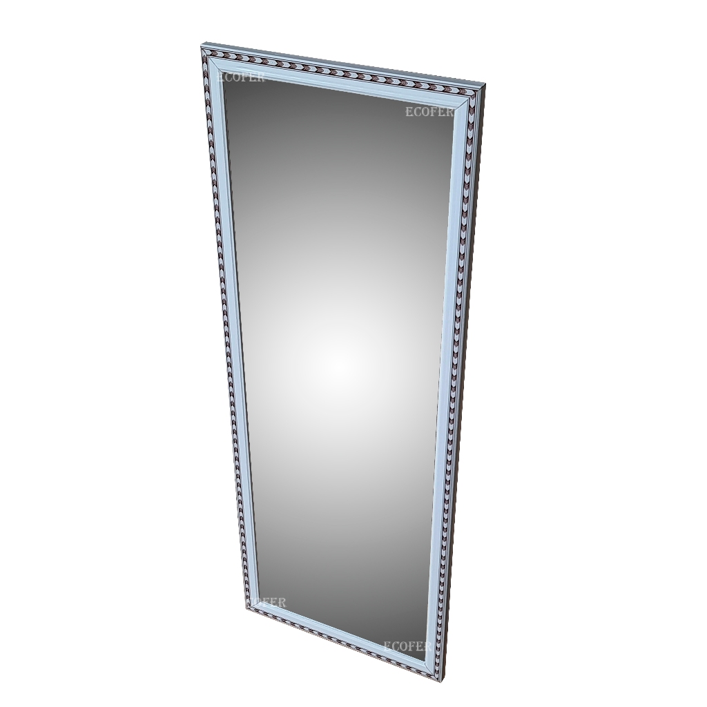 Espelho Com Moldura Em Madeira 25x67 Cm