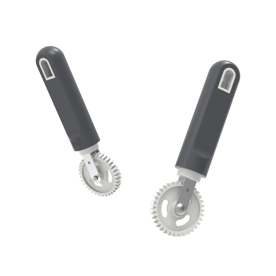 Kit 2 Carretilha para fechar massas de pastel tortei salgados profissional 15 cm