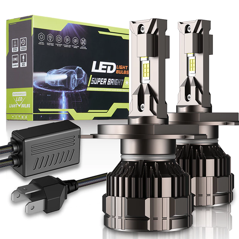 Par Lampada Ultra Super Led 70000lm 500w Farol de carro H4 H7 H11 HB3 HB4 6500K Canbus