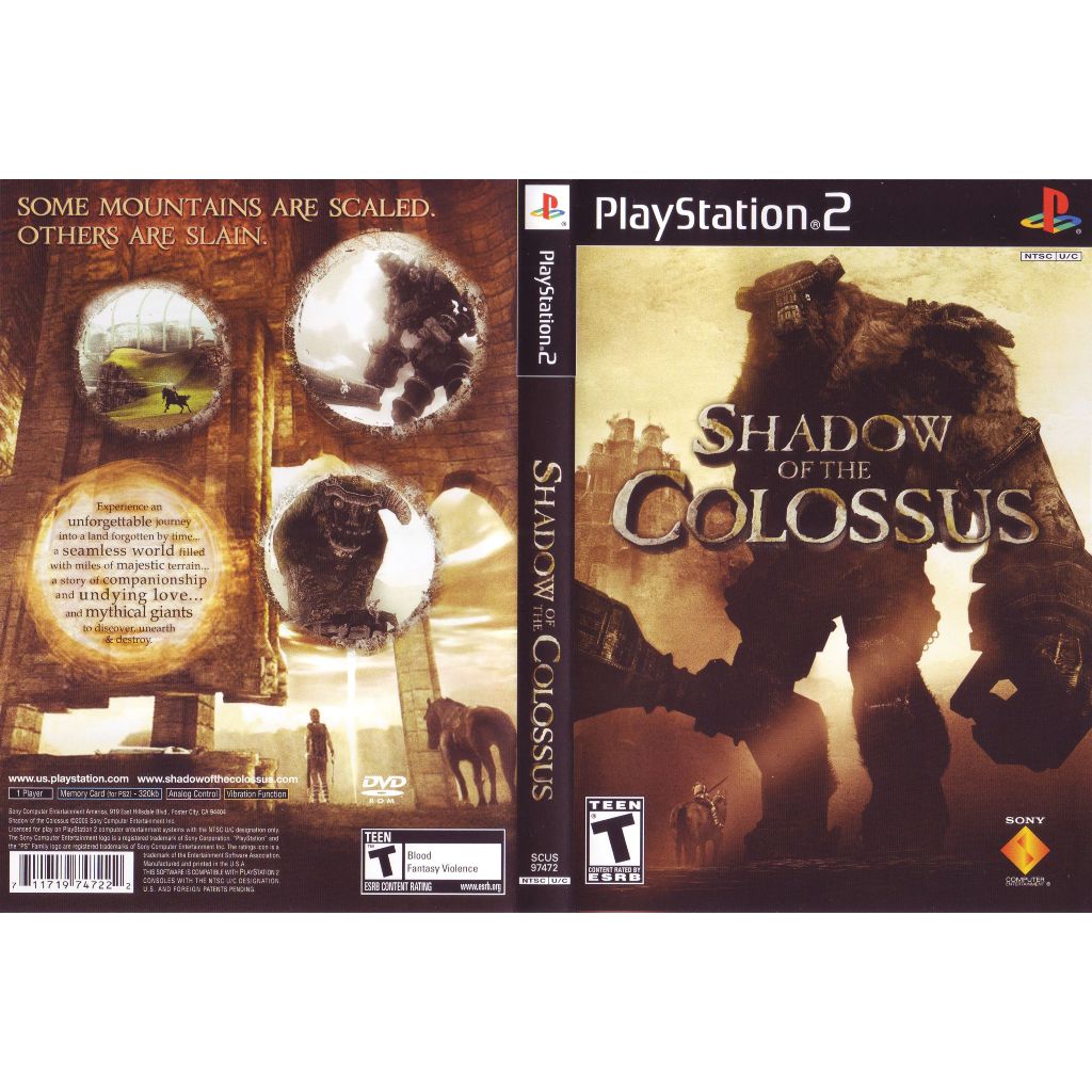 Shadow Of The Colossus - Playstation 2 - Ps2 Com Capa luxo - Repro embalagem luxo play 2