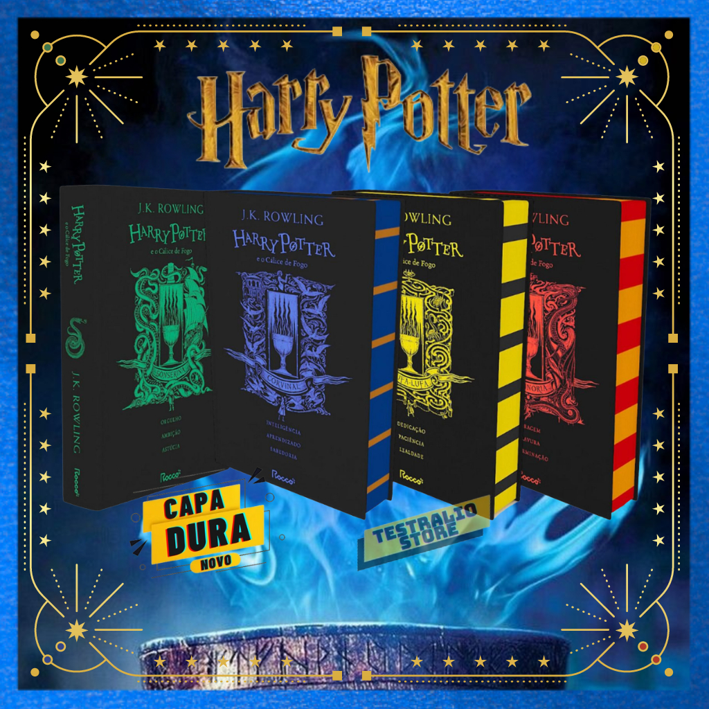 Livro Harry Potter e o Cálice de Fogo - Capa Dura - Novo/Lacrado - Casas de Hogwarts