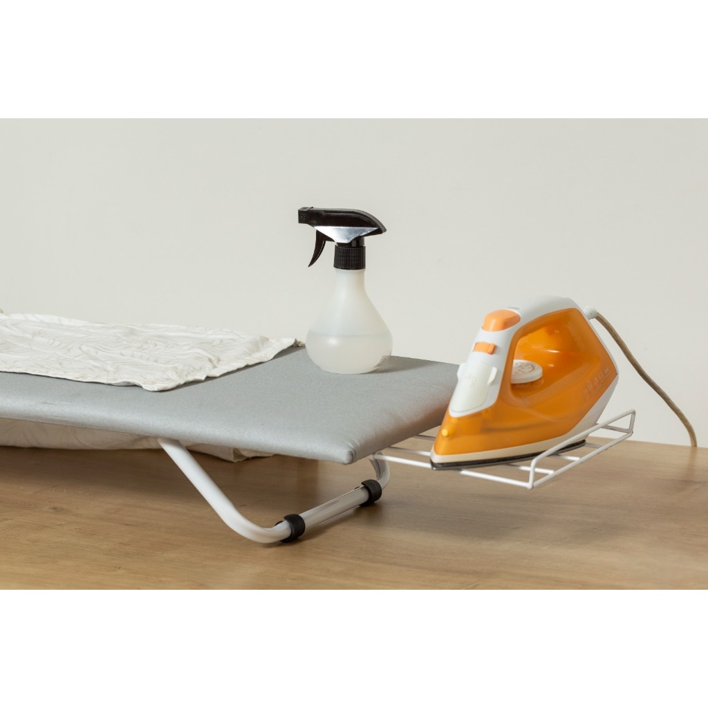 Tábua de Passar Roupa Portátil com pés Dobrável Porta Ferro Forro Térmico