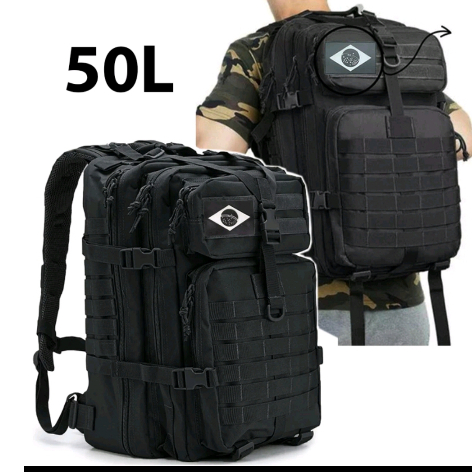 Mochila Tática Militar Grande 50 litros Reforçada Impermeável Masculina Feminina Camping Grande