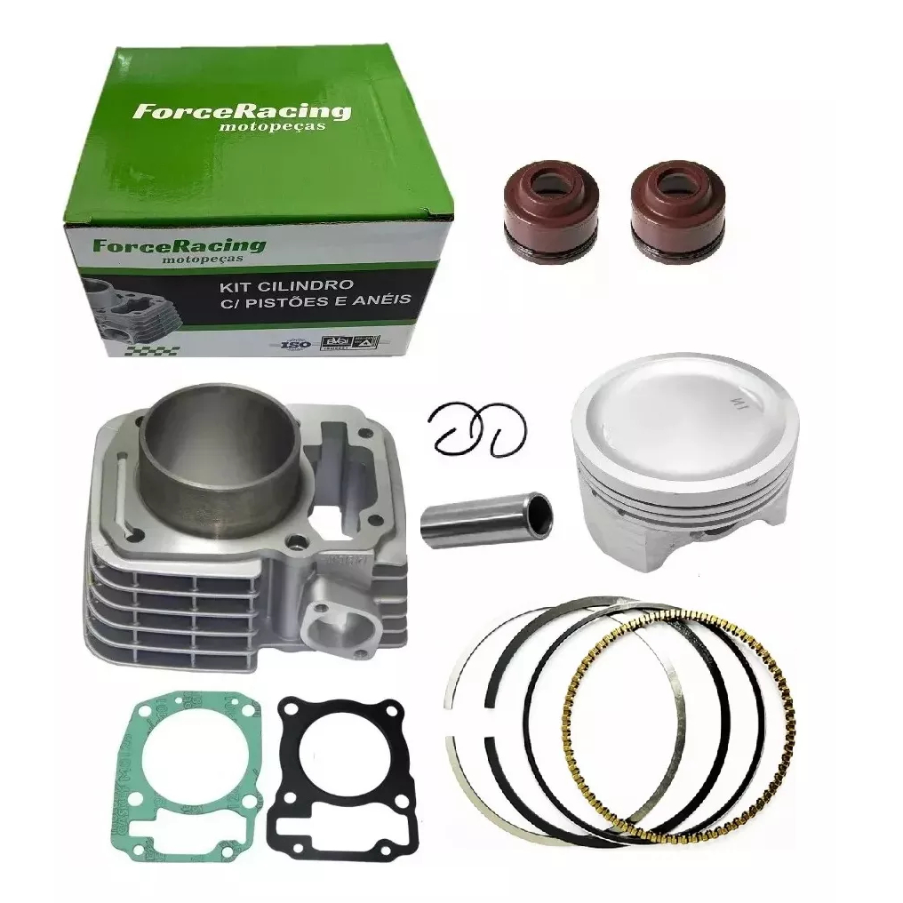 Kit Cilindro Completo Pistão Anel Junta Fan Titan Cg 150