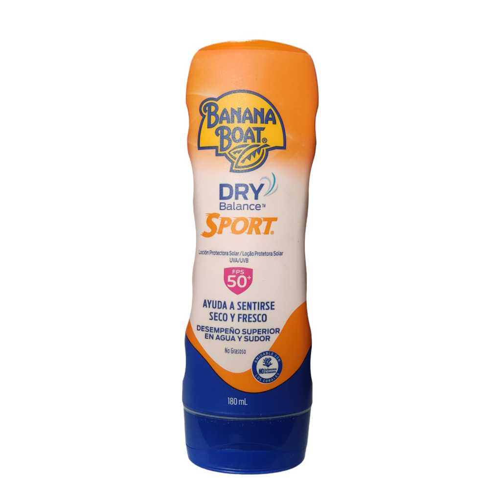 Protetor Solar Banana Boat Dry Balance Sport 180 ml FPS 50 Toque Seco