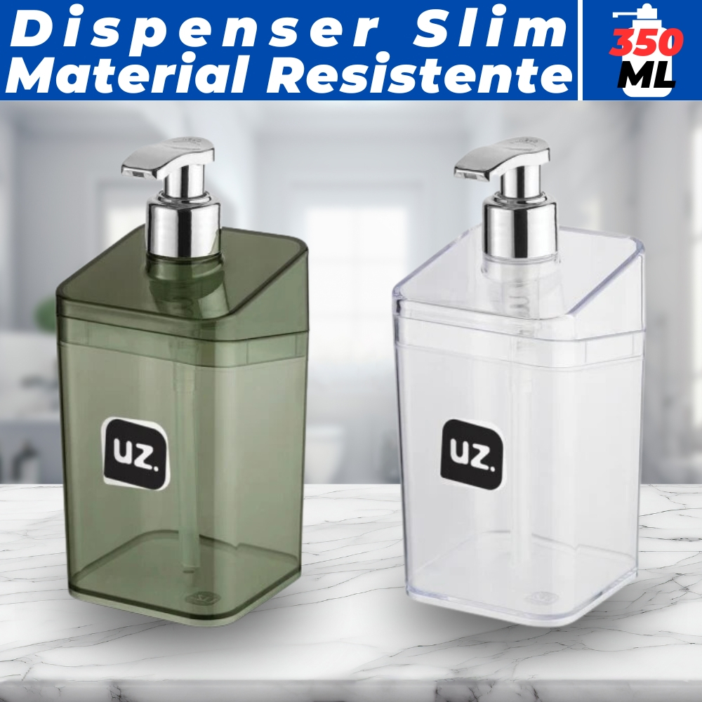 Porta Sabonete Líquido Dispenser Translúcido Plástico 350ML Banheiro Lavabo