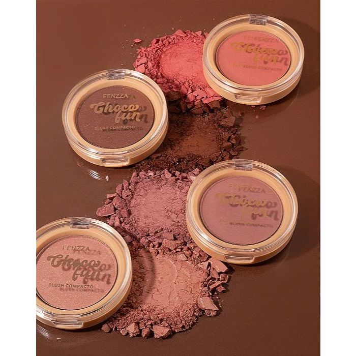 Blush Compacto Choco Fun 4 Tons - FENZZA Make Up