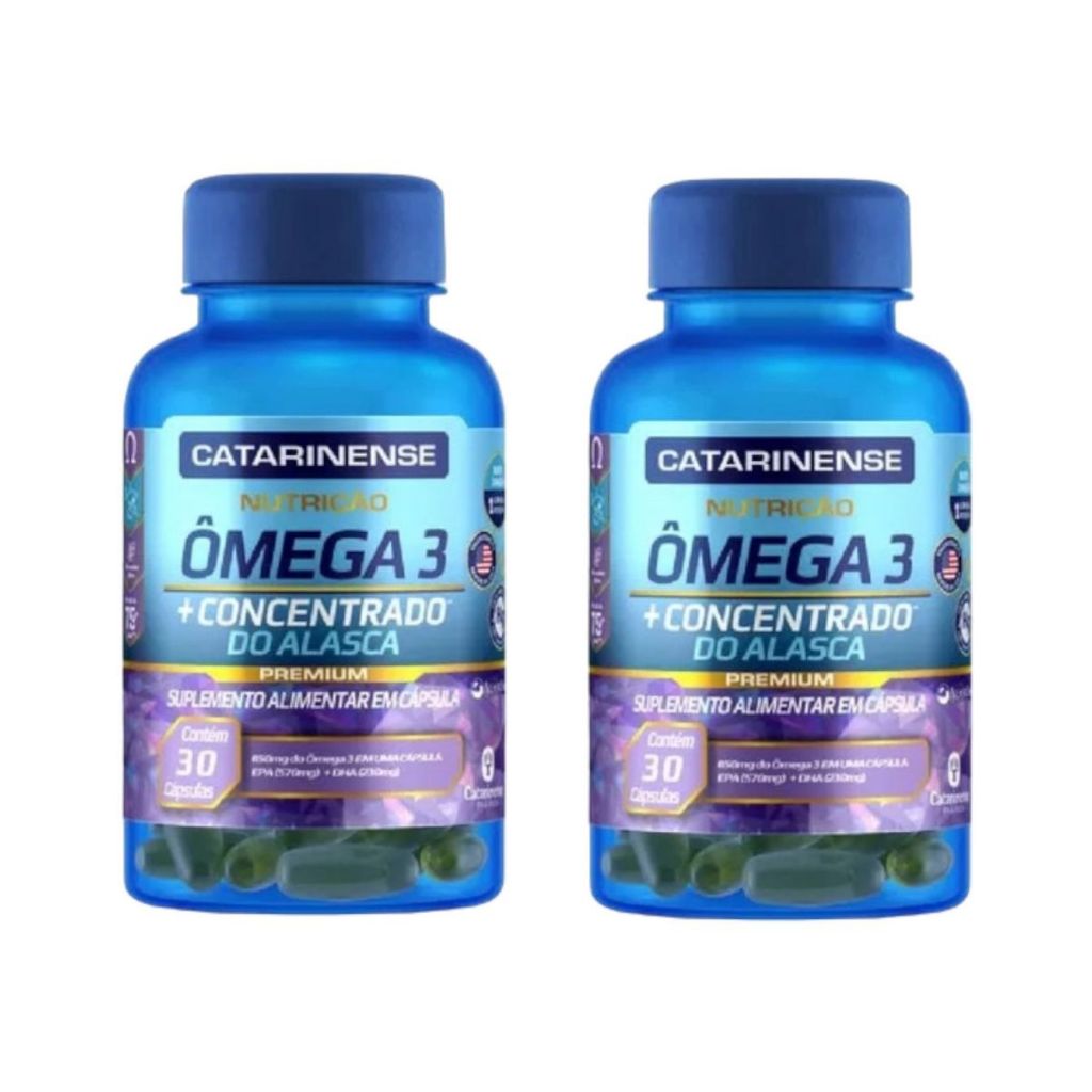 Kit 2 potes Ômega 3 Do Alasca Catarinense 30 Cápsulas