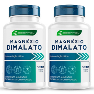 2Un Magnesio Dimalato 500mg Puro Materia Importada Kit 4 Meses Tratamento Ecomev em Oferta na Shopee