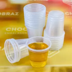 100~500 MINI COPINHO SHOT 30 ml P/BEBIDA SANTA CEIA TRIK TRIK (CHOCO)