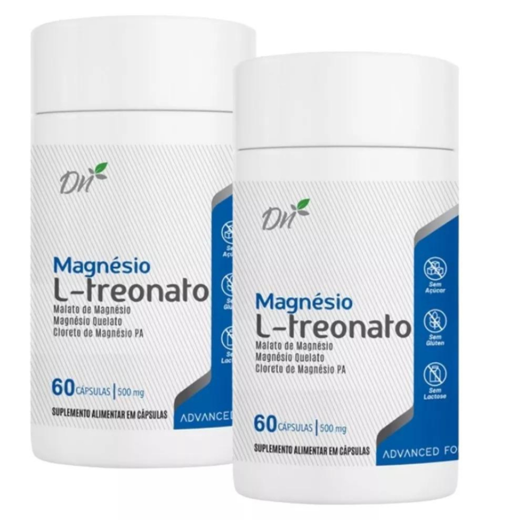 Kit com 2 MAGNÉSIO L-TREONATO - 60 CÁPSULAS - Denature