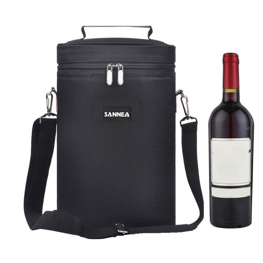Bolsa Porta 4 Vinho Térmica Grande Bebidas E Copos Taças 8kg H43