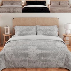 Kit Coberdrom Casal 3 Peças Aveludado com Porta Travesseiros Dupla Face 220x240cm - BF Colchões