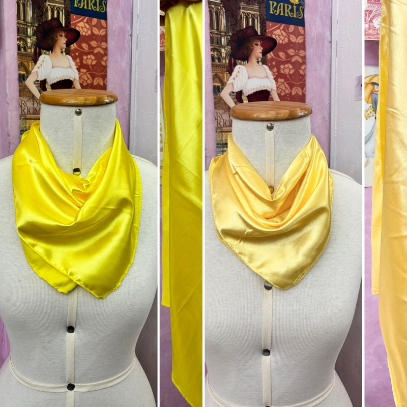 Lenço cetim amarelo/- Padrão uniforme/empresas/igrejas/congressos/eventos/setembro amarelo em Oferta na Shopee