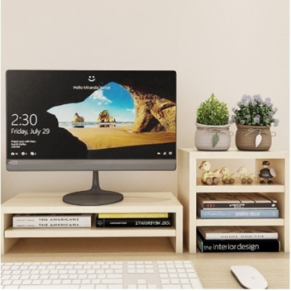 Kit Suporte Monitor e Escaninho Pronta Entrega Mesa Home Office Escritório Organizador