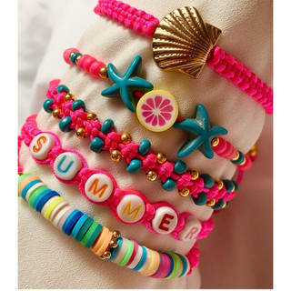 Kit pulseira summer pink