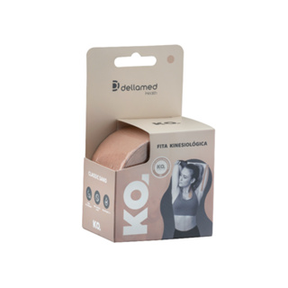 Fita Kinesiológica KO Classic Sand Tom Arenoso Dellamed em Oferta na Shopee