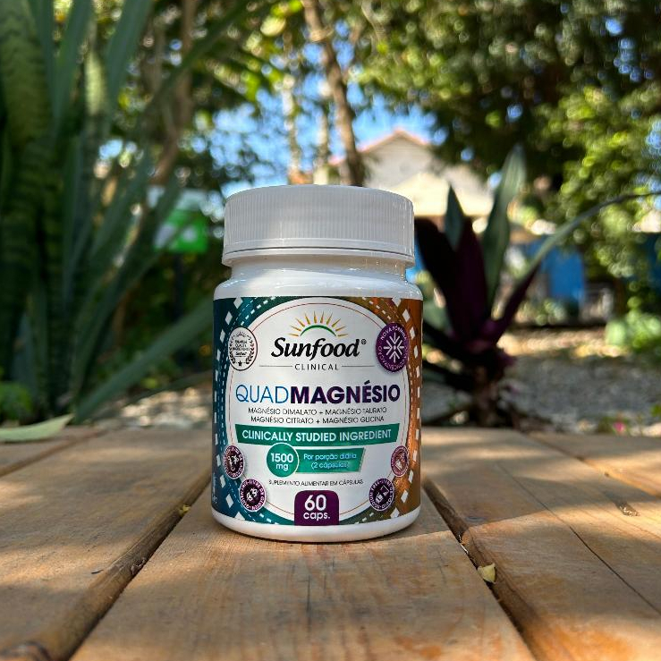 Quad Magnésio 60  Caps 1500 mg Sunfood