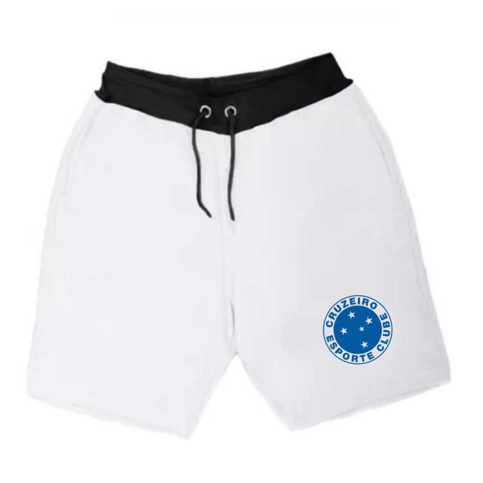 Bermuda moletinho Cruzeiro Mg Treino Academia Musculação Caminhada Short
