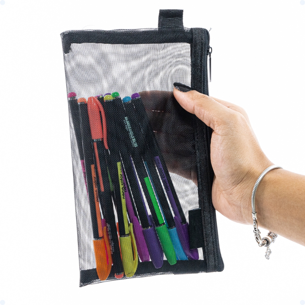 Estojo Bolsinha De Lápis Slim Escolar Necessaire Pequena Feminino Organizadora Transparente Telada em Oferta na Shopee