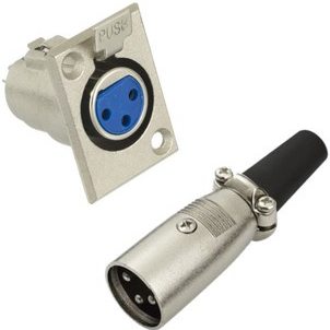 Par Conector Plug XLR Canon Painel Femea + Canon Macho Metal Cabo em Oferta na Shopee