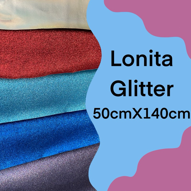Lonita Glitter - 50cmX140cm - várias cores - para bolsas e mochilas em Oferta na Shopee
