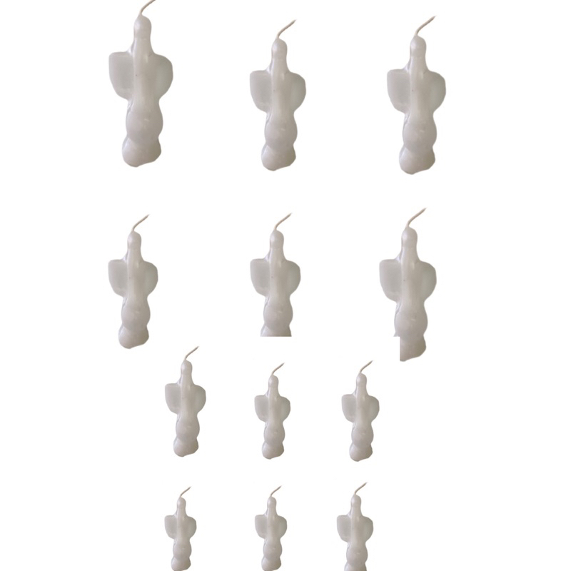 12 unidades de vela divino Espírito Santo branco