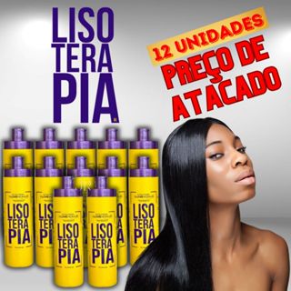 LISOTERAPIA - Progressiva Orgânica Sem Formol - Hidralize 01L - Liso Extremo - KIT COM 12 UNIDADES em Oferta na Shopee