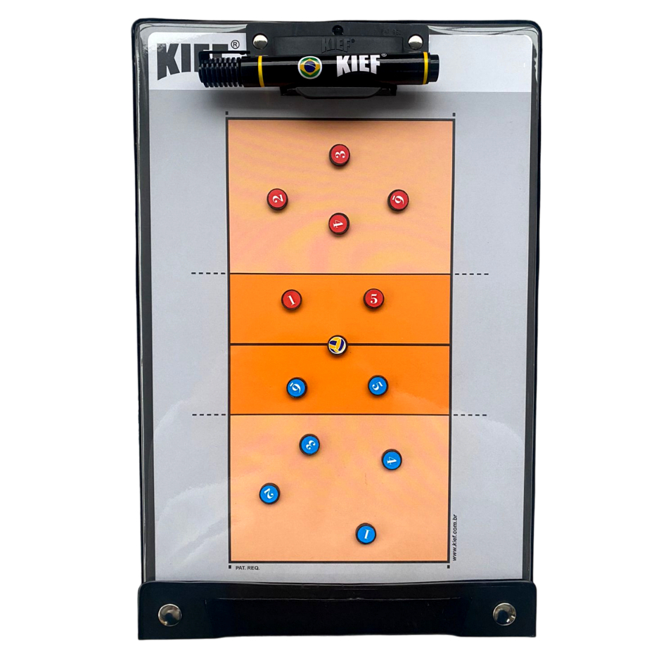 Prancheta Magnética Volei Kief Tática Treinador Imãs