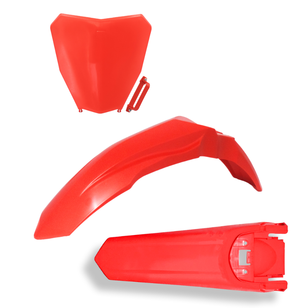 Paralama Dianteiro + rabeta Traseiro Honda Crf 250 Nacional + Number plate frontal Trilha Moto