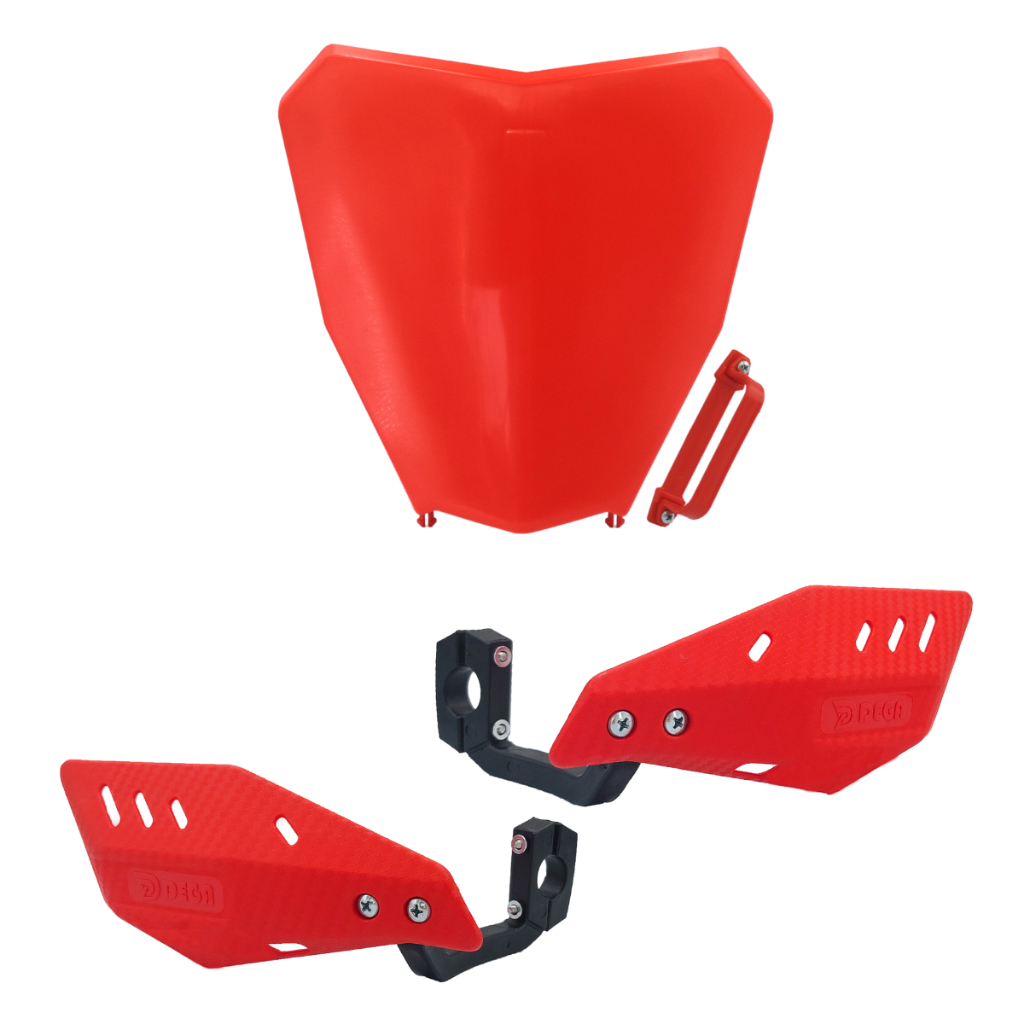Number Plate Crf 250f C/passa Cabo Dega Honda Crf 300F + Protetor de mão Moto trilha