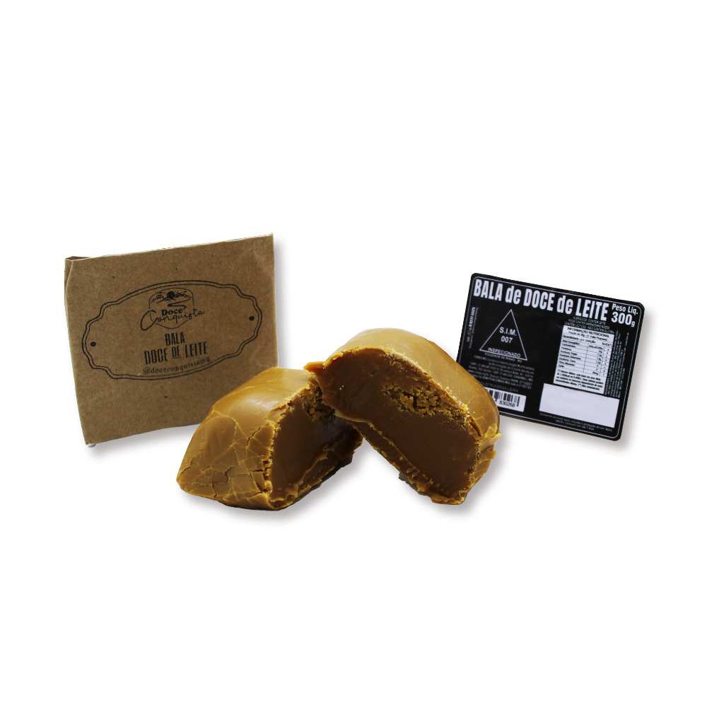 Bala de Doce de Leite Artesanal 300g Doce Conquista Tradicional