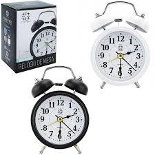 Relógio Despertador Metal Antigo Retro Sino Super Alto 12cm