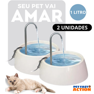 Kit 2 Fonte De Água Para Gatos 1 Litro Bebedouro Para Gato Automático em Oferta na Shopee