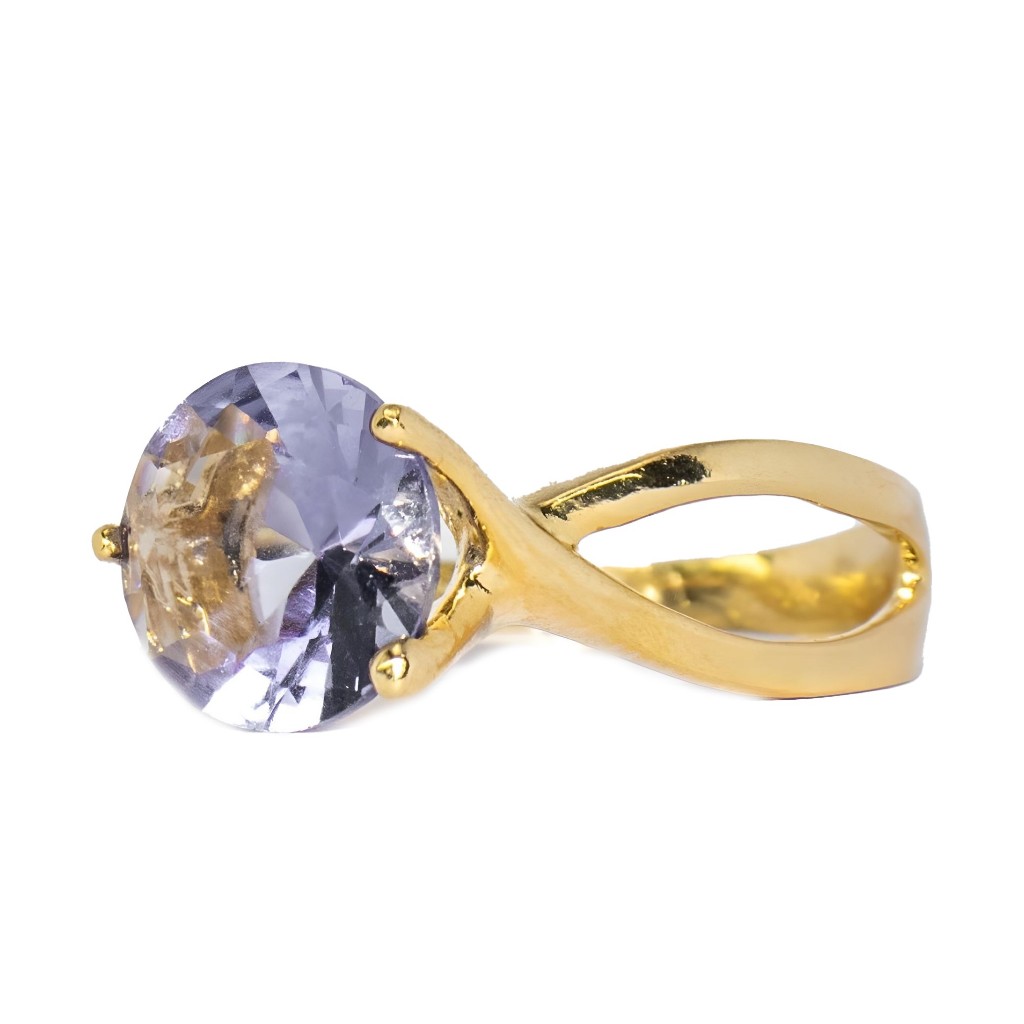 Anel de Formatura Teologia Feminino pedra Ametista Moeda Antiga + Saquinho
