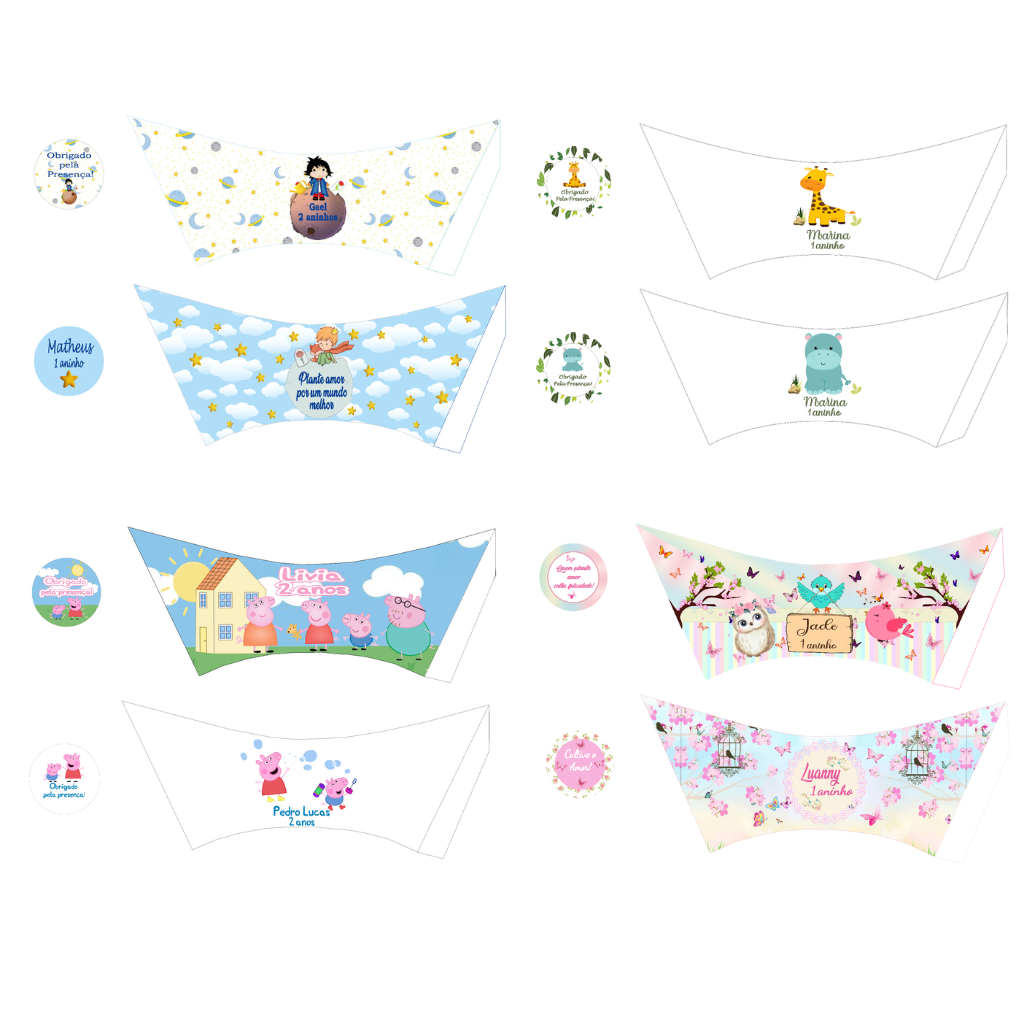 Rótulos mais tags para suculentas . Lembrancinha para Aniversário Infantil - Papelaria Criativa