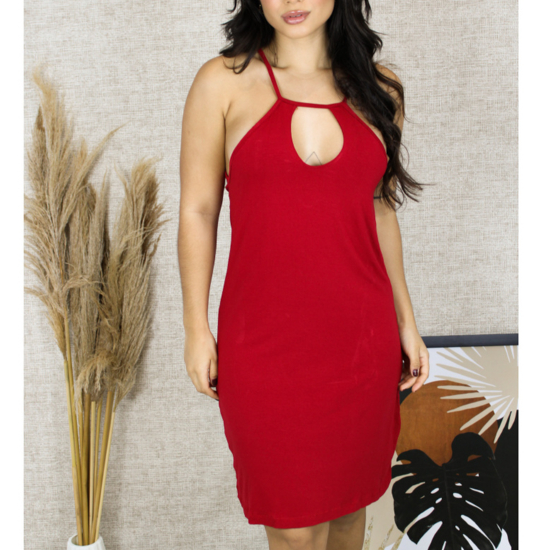 Vestido Feminino Alcinha Vestido Soltinho Com Decote Vestidinho Casual