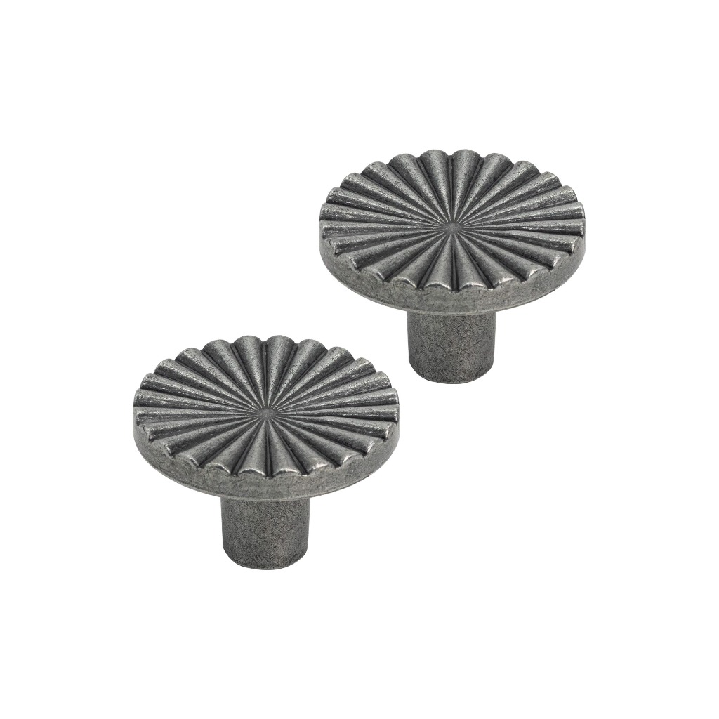 2 Pçs Puxador Redondo Comoda Quarto Guarda Roupa Wave 34mm