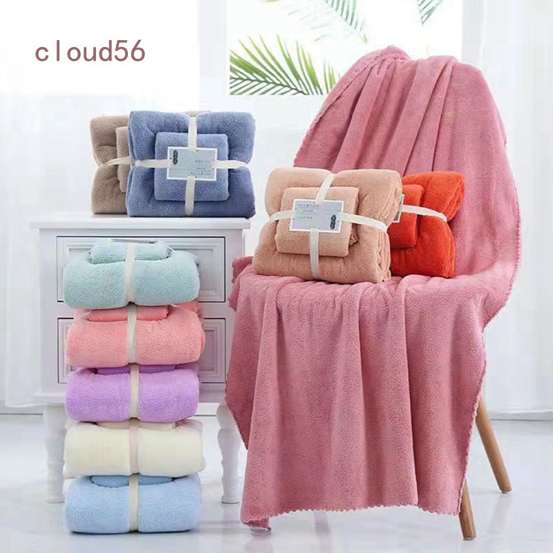 Conjunto De Toalhas De Banho 2 Em 1 Absorventes De Veludo Coral Absorvente Suave E Amigo Da Pele Para Uso Doméstico