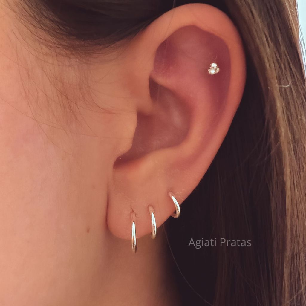 Kit Trio ou Dupla de Brinco de Argola 12, 10, 8mm em Prata 925 Legítima em Oferta na Shopee