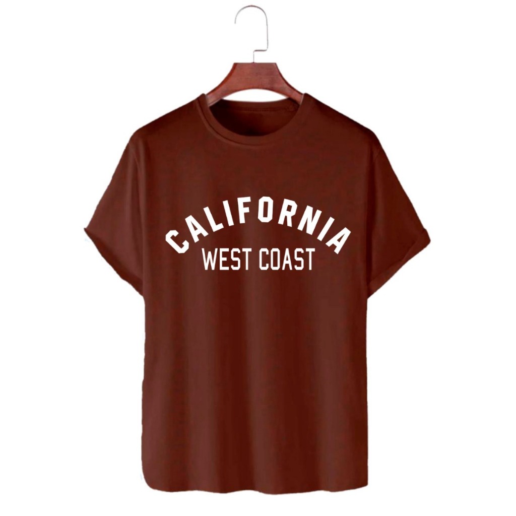 Camiseta Estampada Califórnia Feminina e Masculina 100% Algodão Promoção
