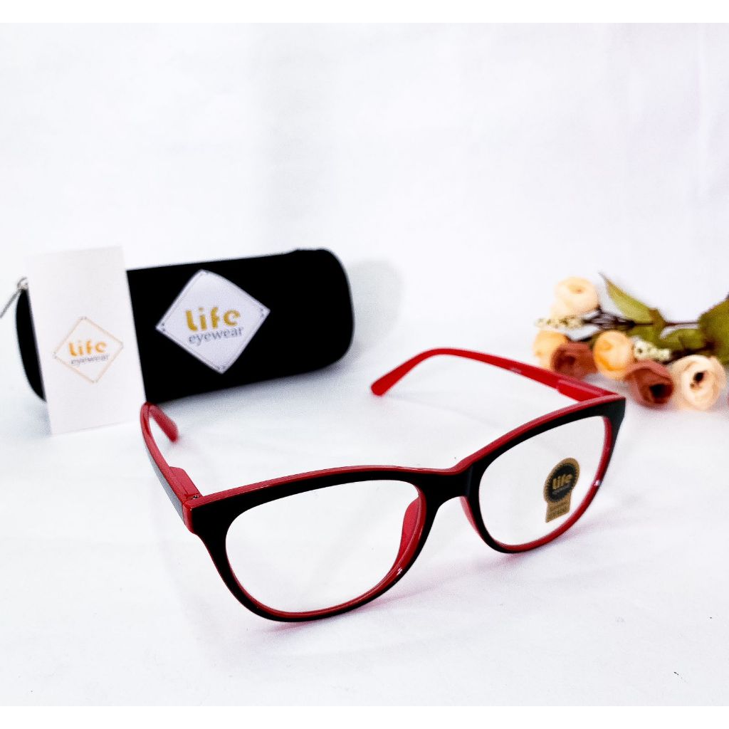 Armação Óculos Feminino com Grau +1.00 Ate +4.00 Redondo Vermelho Leitura em Oferta na Shopee