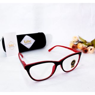 Armação Óculos Feminino com Grau +1.00 Ate +4.00 Redondo Vermelho Leitura em Oferta na Shopee